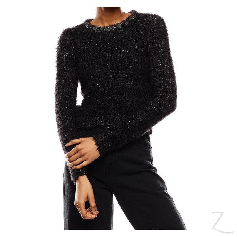 Buy-Ladies Cropped Woolly Sweater | Plain | "Ria" - B Grade-Black & White-S-Online-in South Africa-on Zalemart