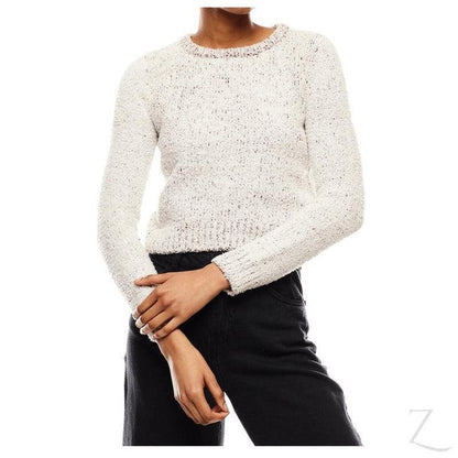 Buy-Ladies Cropped Woolly Sweater | Plain | "Ria" - B Grade-Brown & White-S-Online-in South Africa-on Zalemart