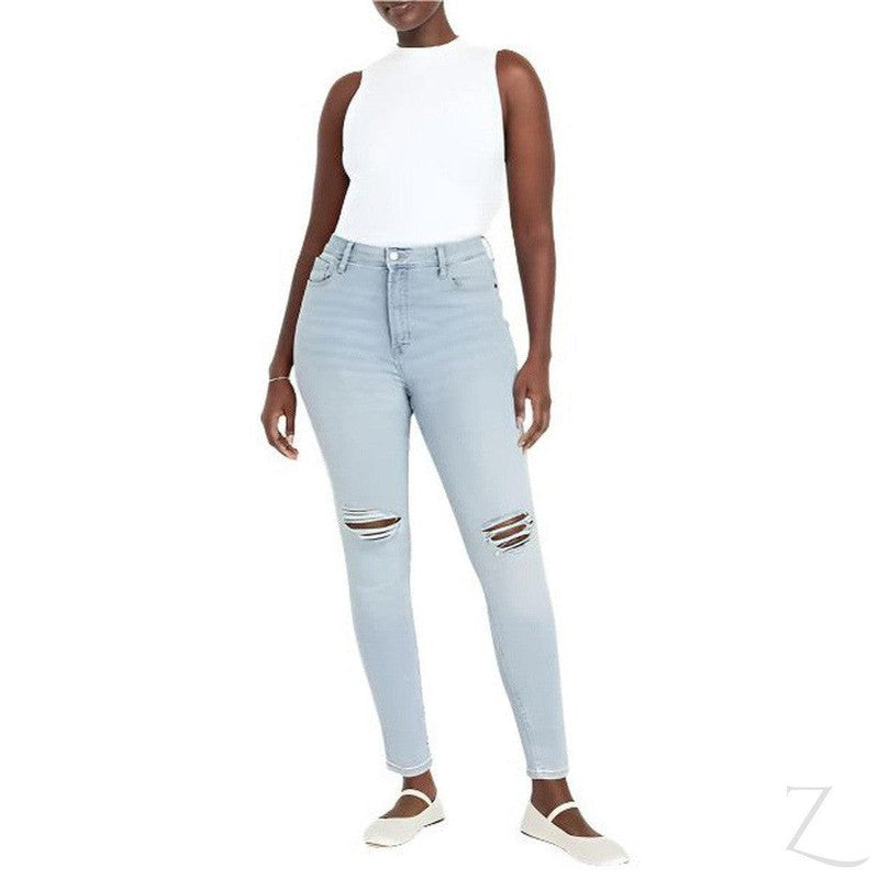 Buy-Ladies Extra High Rise Super Skinny Super Stretchy Strong Denim Jeans | Ripped | "Samina"-Online-in South Africa-on Zalemart