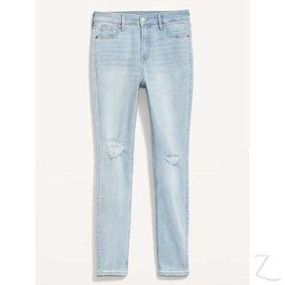 Buy-Ladies Extra High Rise Super Skinny Super Stretchy Strong Denim Jeans | Ripped | "Samina"-Online-in South Africa-on Zalemart