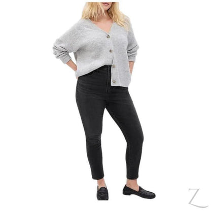 Buy-Ladies Extra High Waist Super Strong Stretchy Skinny Denim Jeans | Plain | "Bobo" - B Grade-Dark Grey-24-Regular-Online-in South Africa-on Zalemart