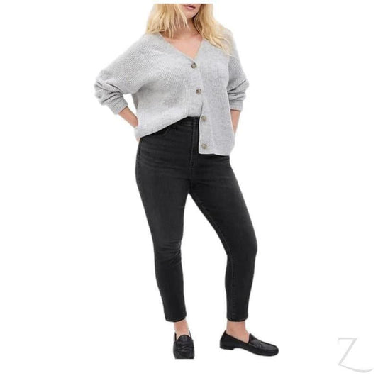 Buy-Ladies Extra High Waist Super Strong Stretchy Skinny Denim Jeans | Plain | "Bobo" - B Grade-Dark Grey-24-Regular-Online-in South Africa-on Zalemart