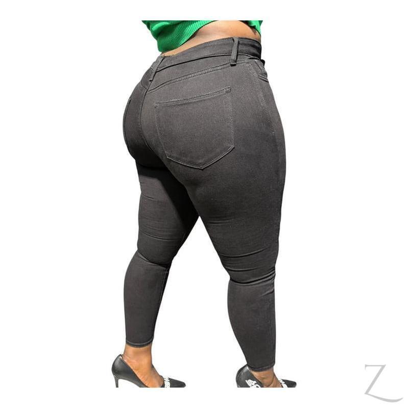 Buy-Ladies High Rise Super Skinny Super Stretchy Strong Denim Jeans | Ripped | "Ravi" - B Grade-Online-in South Africa-on Zalemart