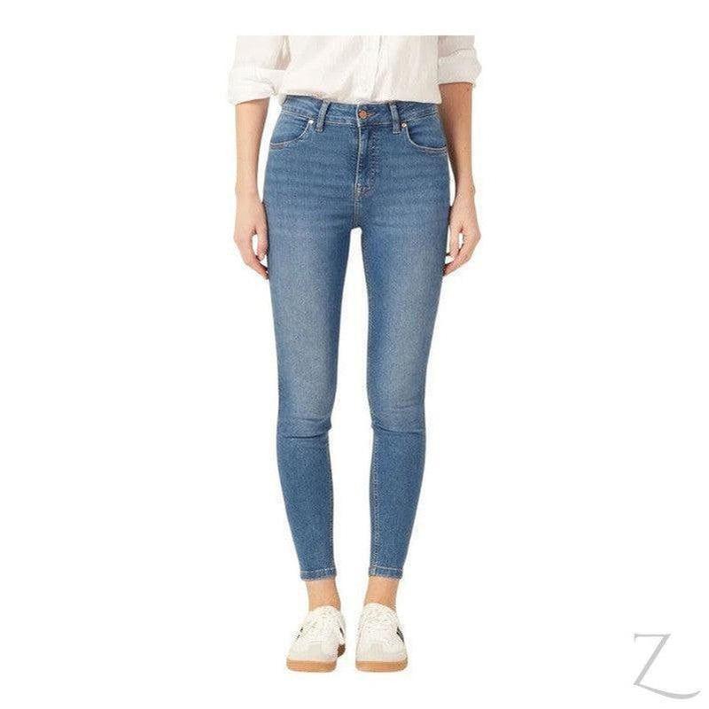Buy-Ladies High Rise Super Skinny Super Strong Stretchy Denim Jeans | Plain | "Kawu" - B Grade-Blue-28-Online-in South Africa-on Zalemart