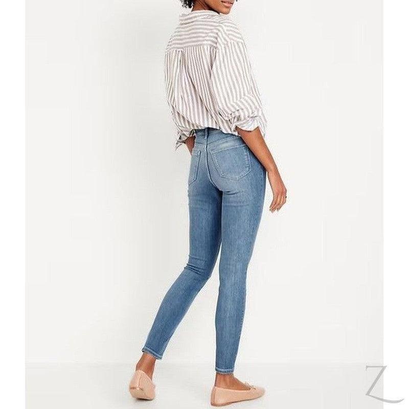 Buy-Ladies High Rise Super Skinny Super Strong Stretchy Denim Jeans | Plain | "Samina" - B Grade-Online-in South Africa-on Zalemart