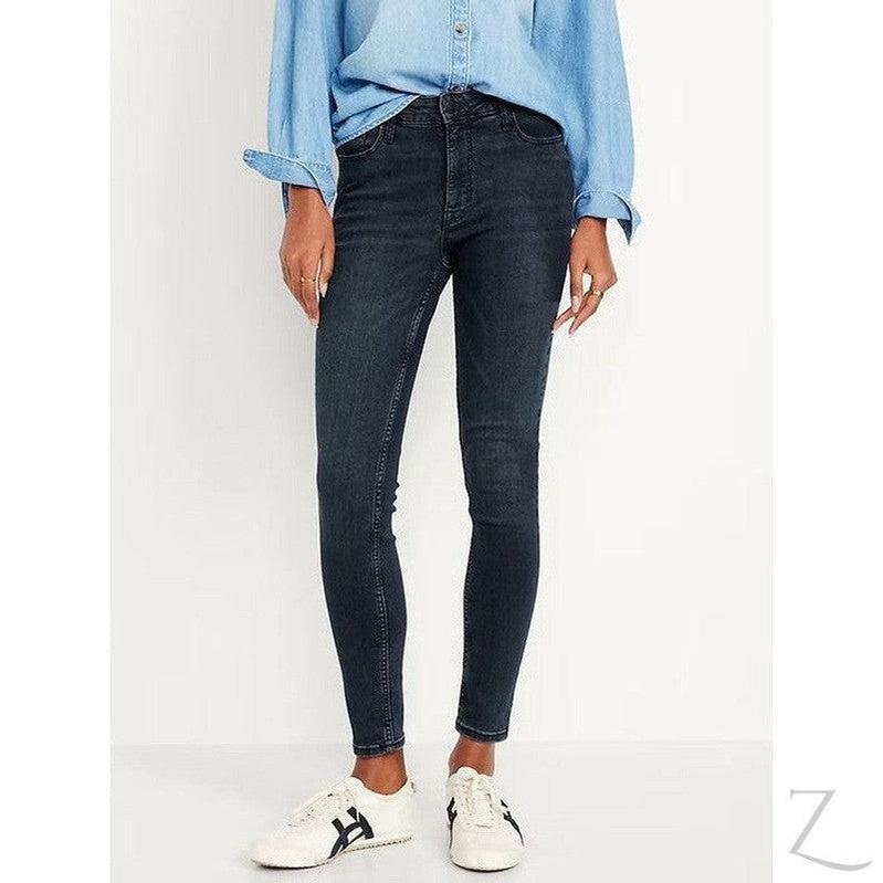 Buy-Ladies High Rise Super Skinny Super Strong Stretchy Denim Jeans | Plain | "Samina" - B Grade-Online-in South Africa-on Zalemart