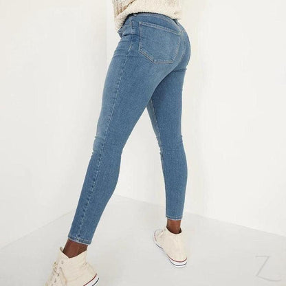 Buy-Ladies High Rise Super Skinny Super Strong Stretchy Denim Jeans | Plain | "Samina" - B Grade-Online-in South Africa-on Zalemart