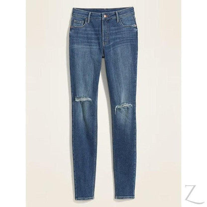 Buy-Ladies High Rise Super Skinny Super Strong Stretchy Denim Jeans | Ripped | "Samina" - B Grade-Online-in South Africa-on Zalemart