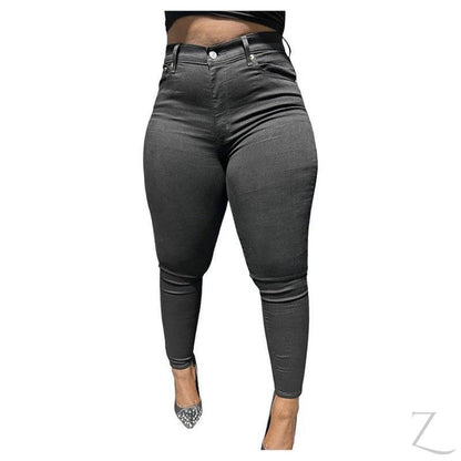 Buy-Ladies High Rise Super Stretchy Strong Skinny Denim Jeans | Plain | "Faji" - B Grade-Online-in South Africa-on Zalemart
