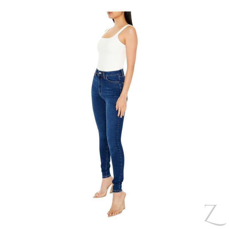 Buy-Ladies High Rise Super Stretchy Super Skinny Strong Denim Jeans | Plain | "Fele" - B Grade-Online-in South Africa-on Zalemart