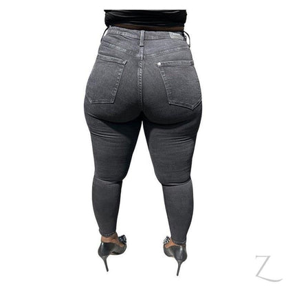 Buy-Ladies High Rise Super Stretchy Super Skinny Super Strong Denim Jeans | Plain | "Futhi" - B Grade-Online-in South Africa-on Zalemart
