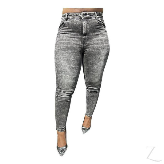 Buy-Ladies High Rise Super Strong Super Skinny Slightly Stretchy Denim Jeans | Plain | "Rio" - B Grade-Acid Black-24-Online-in South Africa-on Zalemart