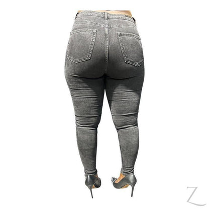 Buy-Ladies High Rise Super Strong Super Skinny Slightly Stretchy Denim Jeans | Plain | "Rio" - B Grade-Online-in South Africa-on Zalemart