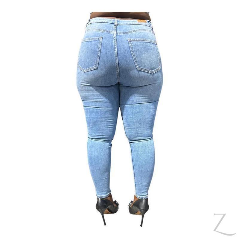 Buy-Ladies High Rise Super Strong Super Skinny Slightly Stretchy Denim Jeans | Plain | "Rio" - B Grade-Online-in South Africa-on Zalemart