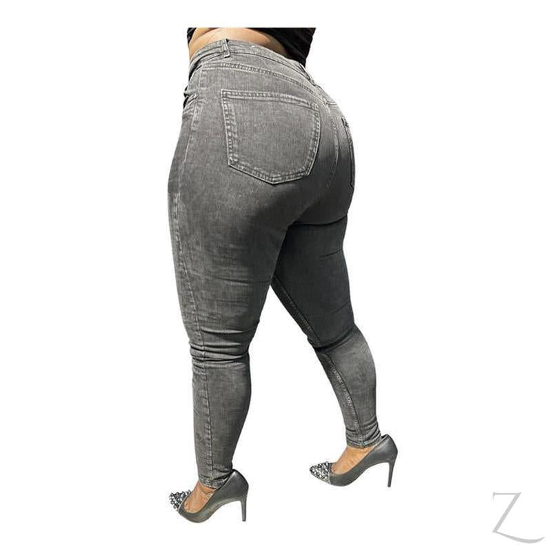 Buy-Ladies High Rise Super Strong Super Skinny Slightly Stretchy Denim Jeans | Plain | "Rio" - B Grade-Online-in South Africa-on Zalemart