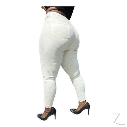 Buy-Ladies High Rise Super Strong Super Skinny Stretchy Denim Jeans | Plain | "Futhi" - B Grade-Online-in South Africa-on Zalemart
