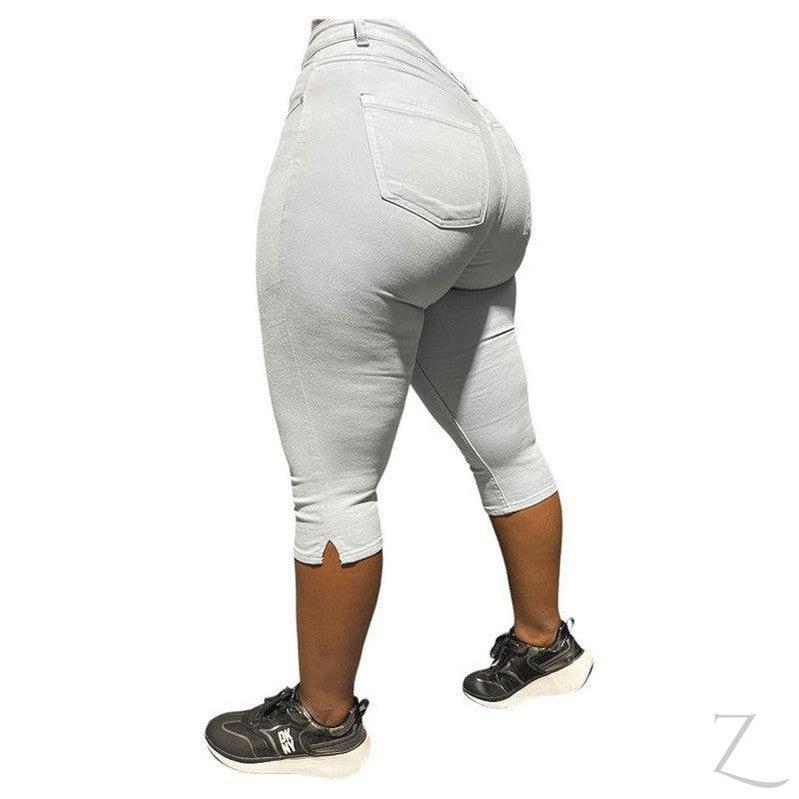 Buy-Ladies High Waist Super Stretchy Strong Capri Denim Jeans | 3/4 Length | "Ruri" - B Grade-Online-in South Africa-on Zalemart