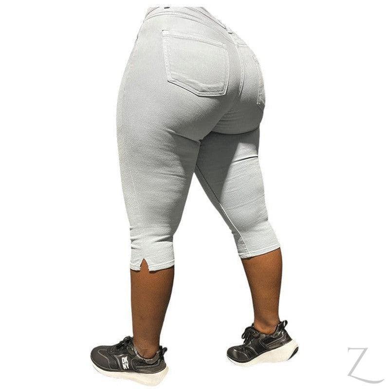 Buy-Ladies High Waist Super Stretchy Strong Capri Denim Jeans | 3/4 Length | "Ruri" - B Grade-Online-in South Africa-on Zalemart