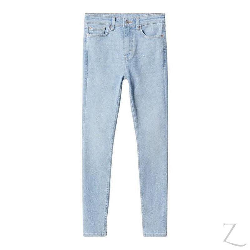 Buy-Ladies High Waist Super Strong Skinny Stretchy Denim Jeans | Plain | "Sithelo" - B Grade-Light Blue-24-Online-in South Africa-on Zalemart