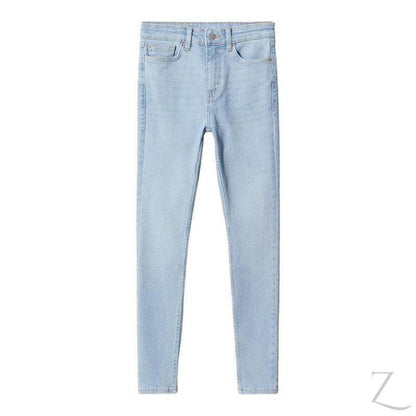 Buy-Ladies High Waist Super Strong Skinny Stretchy Denim Jeans | Plain | "Sithelo" - B Grade-Light Blue-24-Online-in South Africa-on Zalemart
