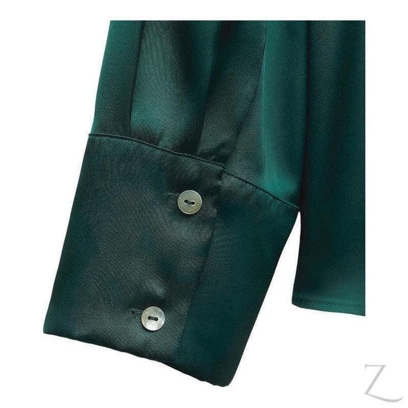 Buy-Ladies Satin Effect Basic Shirt | Long SLeeve | "Zia" - B Grade-Online-in South Africa-on Zalemart