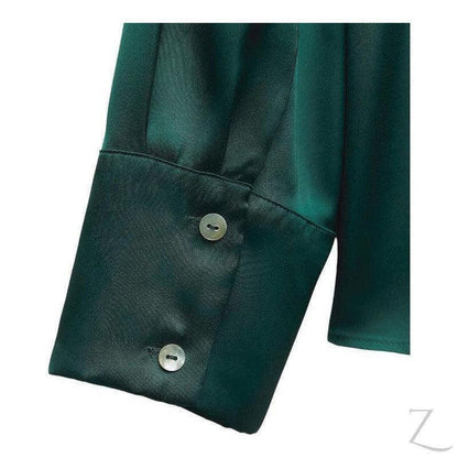 Buy-Ladies Satin Effect Basic Shirt | Long SLeeve | "Zia" - B Grade-Online-in South Africa-on Zalemart