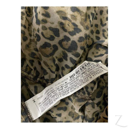 Buy-Ladies Sheer Blouse with Raffles | Leopard Print | "Zia" - B Grade-Online-in South Africa-on Zalemart