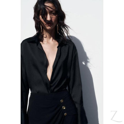 Buy-Ladies Silky Satin Shirt | Plain | "Zia" - B Grade-Online-in South Africa-on Zalemart
