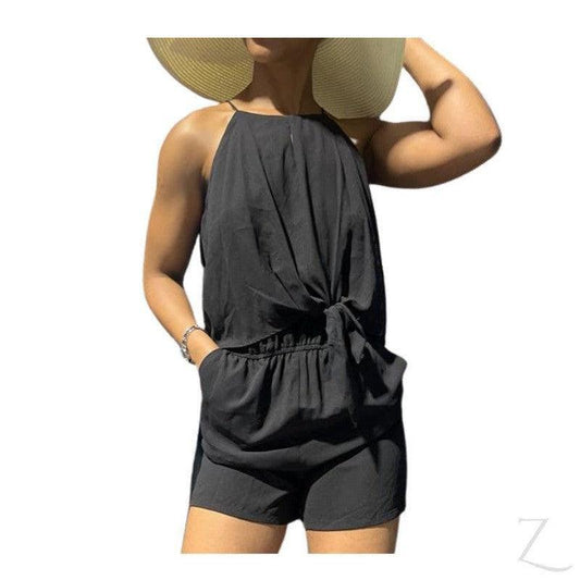 Buy-Ladies Sleeveless Summer Romper | Short | "Tisa" - B Grade-Black-XS-Online-in South Africa-on Zalemart