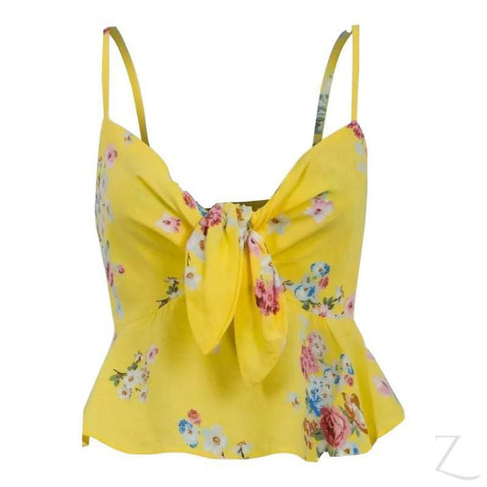 Buy-Ladies Strappy All-Over Print Top | "Oola" - B Grade-Yellow-XXS-Online-in South Africa-on Zalemart