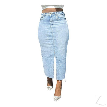 Buy-Ladies Strong Pencil Cropped Denim Skirt | Maxi | "Zana" - B Grade-Online-in South Africa-on Zalemart