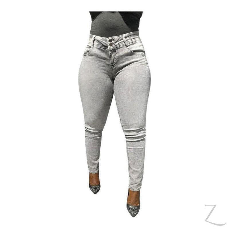 Buy-Ladies Strong Stretchy Slim Fit Denim Jeans | Plain | "Taka" - B Grade-Online-in South Africa-on Zalemart