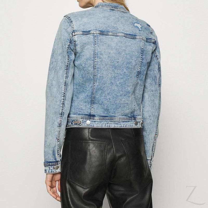 Buy-Ladies Super Stretchy Strong Denim Jacket | Ripped | "Lilly" - B Grade-Online-in South Africa-on Zalemart
