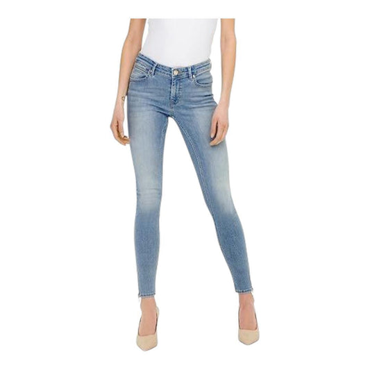 Buy-Ladies Super Stretchy Super Skinny Ankle Grazer Detailed Denim Jeans | Zip Detail | "Phela" - B Grade-Light Blue-24-Regular-Online-in South Africa-on Zalemart