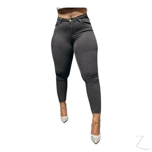 Buy-Ladies Super Stretchy Super Skinny Push Up Denim Jeans | Plain | "Phela" - B Grade-Black-30-Regular-Online-in South Africa-on Zalemart