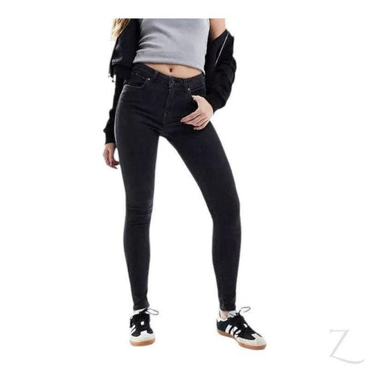 Buy-Ladies Super Stretchy Super Skinny Push Up Denim Jeans | Plain | "Phela" - B Grade-Charcoal Black-30-Regular-Online-in South Africa-on Zalemart