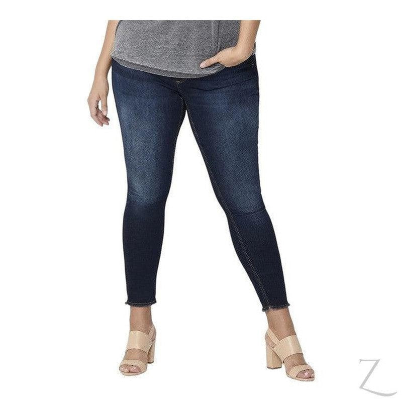 Buy-Ladies Super Stretchy Super Skinny Raw Hem Denim Jeans | Plus Sizes | "Phela"-Online-in South Africa-on Zalemart