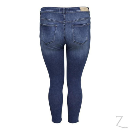Buy-Ladies Super Stretchy Super Skinny Raw Hem Ripped Denim Jeans | Plus Sizes | "Phela" - B Grade-Online-in South Africa-on Zalemart