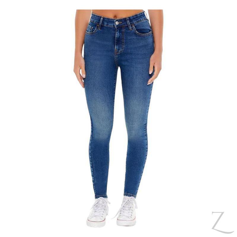 Buy-Ladies Super Stretchy Super Skinny Strong Denim Jeans | Plain | "Fele" - B Grade-Dark Blue-30-Online-in South Africa-on Zalemart