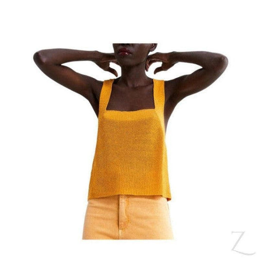 Buy-Ladies Super Stretchy Tank Top | Loose Fit | "Zia" - B Grade-Yellow-S-Online-in South Africa-on Zalemart