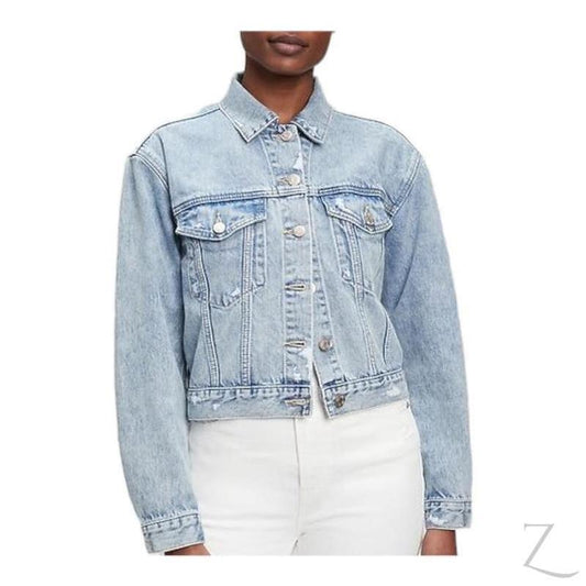 Buy-Ladies Super Strong 90s Fit Icon Denim Jacket | Ripped | "Bobo"-B Grade (Small Rejects)-Online-in South Africa-on Zalemart