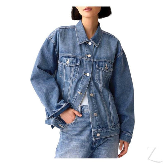 Buy-Ladies Super Strong Icon Denim Jacket | Oversized | "Bobo" - B Grade-Blue-XXS-Regular-Online-in South Africa-on Zalemart