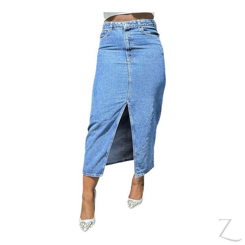 Buy-Ladies Super Strong Plain Pencil Denim Skirt | Maxi | "Mina" - B Grade-Online-in South Africa-on Zalemart