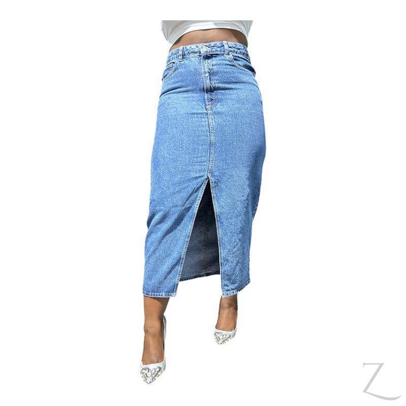 Buy-Ladies Super Strong Plain Pencil Denim Skirt | Maxi | "Mina" - B Grade-Online-in South Africa-on Zalemart