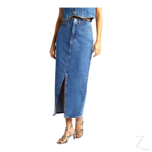 Buy-Ladies Super Strong Plain Pencil Denim Skirt | Maxi | "Mina" - B Grade-Online-in South Africa-on Zalemart