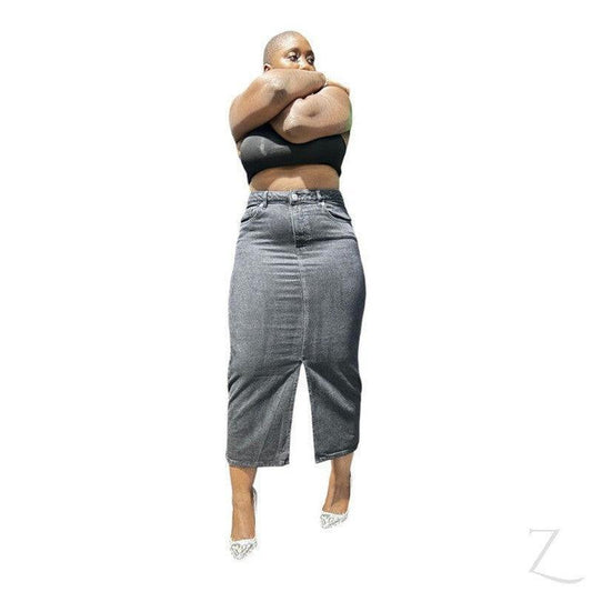 Buy-Ladies Super Strong Plain Pencil Denim Skirt | Maxi | "Niso" - B Grade-Online-in South Africa-on Zalemart