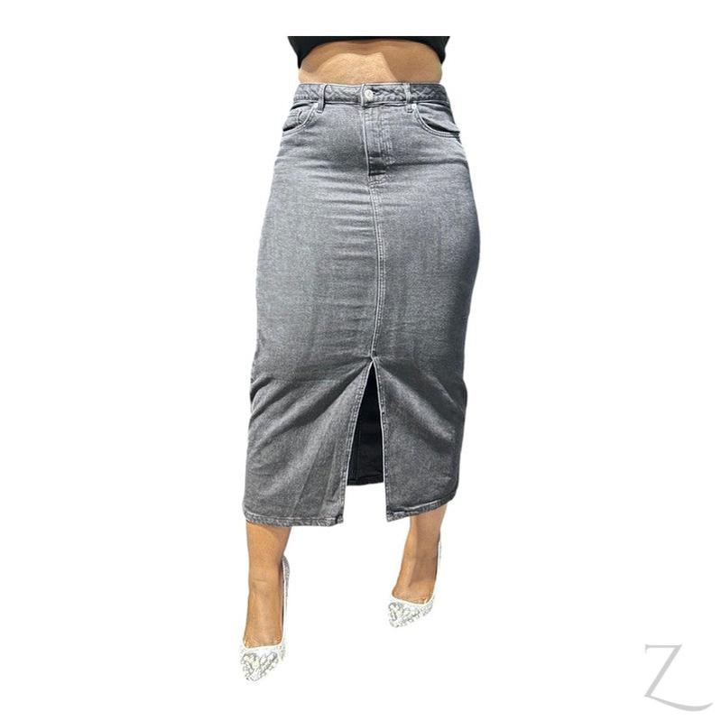Buy-Ladies Super Strong Plain Pencil Denim Skirt | Midi | "Mina" - B Grade-Online-in South Africa-on Zalemart