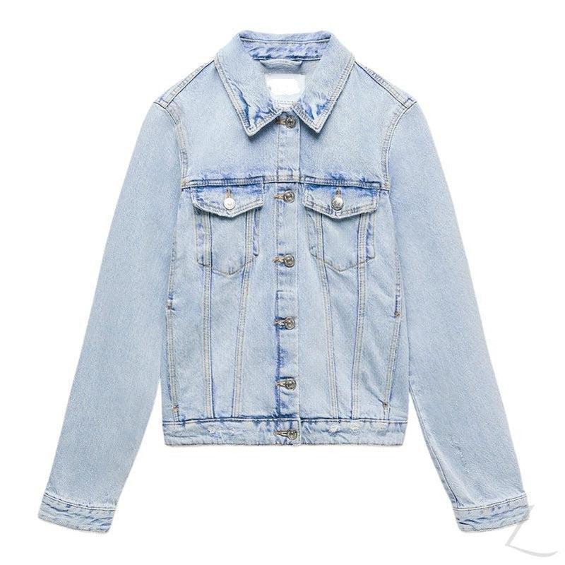 Buy-Ladies Super Strong Short Denim Jacket | Plain | "Zia" - B Grade-Light Blue-XS-Online-in South Africa-on Zalemart