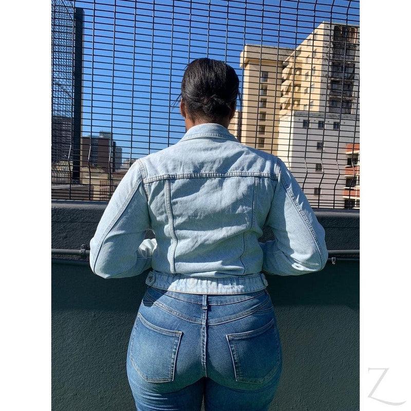 Buy-Ladies Super Strong Short Denim Jacket | Plain | "Zia" - B Grade-Online-in South Africa-on Zalemart