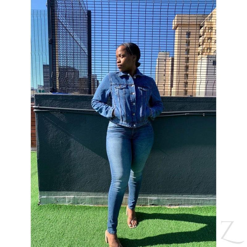 Buy-Ladies Super Strong Short Denim Jacket | Plain | "Zia" - B Grade-Online-in South Africa-on Zalemart